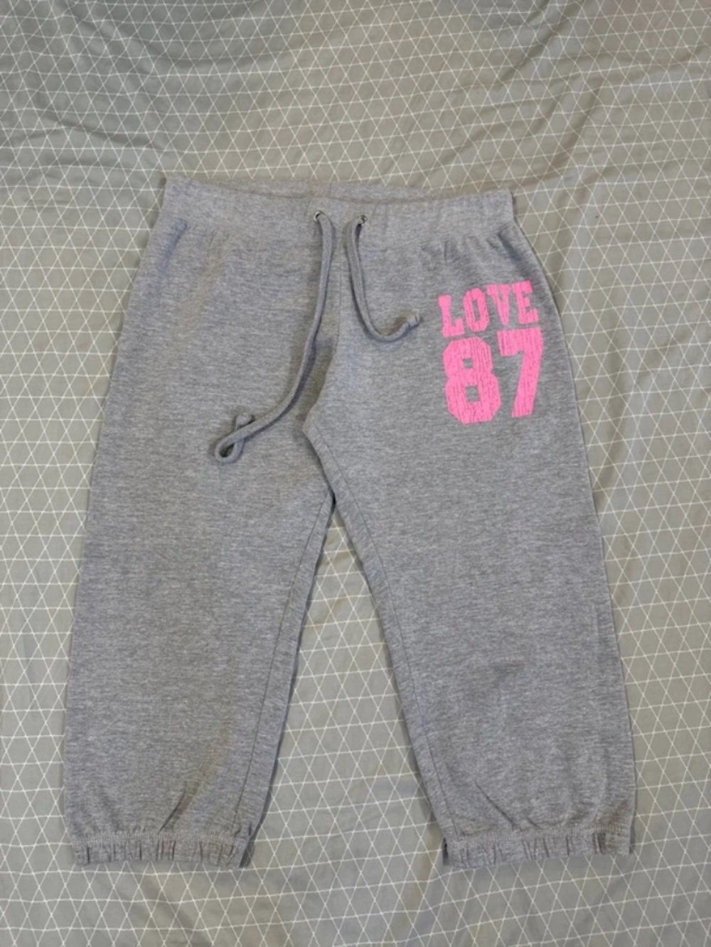 Gray and Pink Y2K Capris